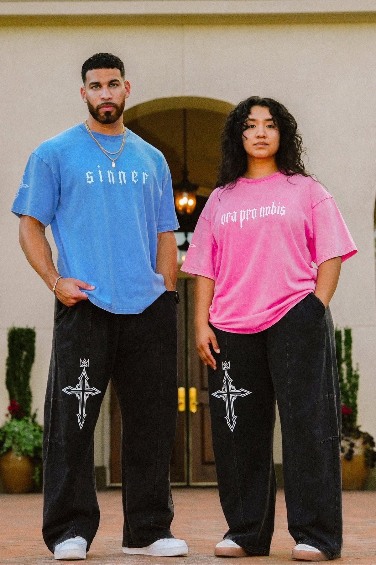 Know Hope Cross Cotton Pants