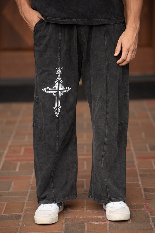 Know Hope Cross Cotton Pants