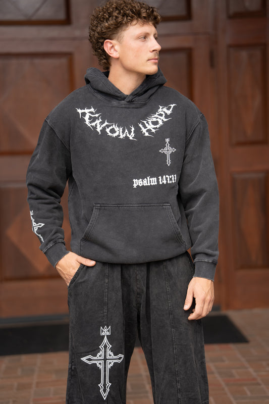 Know Hope Angel Loose Cotton Hoodie