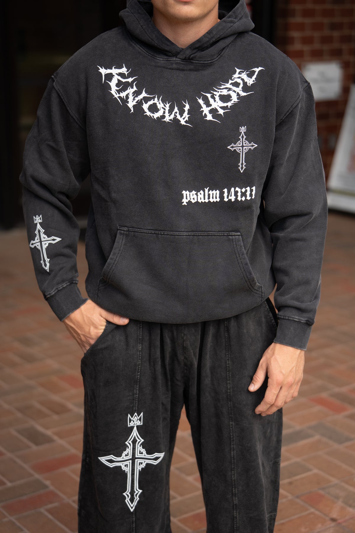 Know Hope Angel Loose Cotton Hoodie